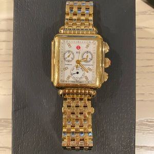 MICHELE Deco Gold Diamond & White Mother of Pearl
